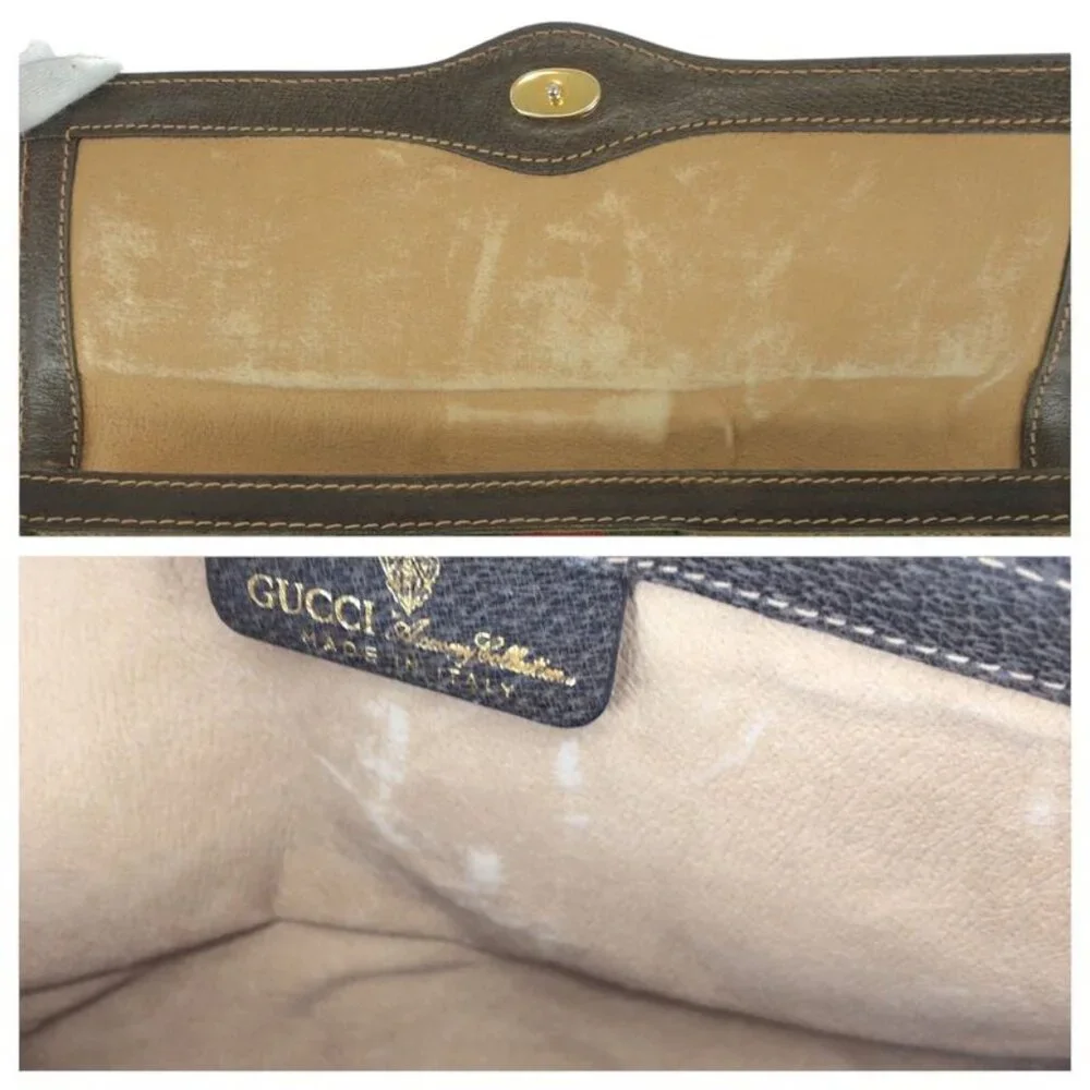 Gucci Vintage Sherry Clutch Beige Brown - Picture 6 of 9